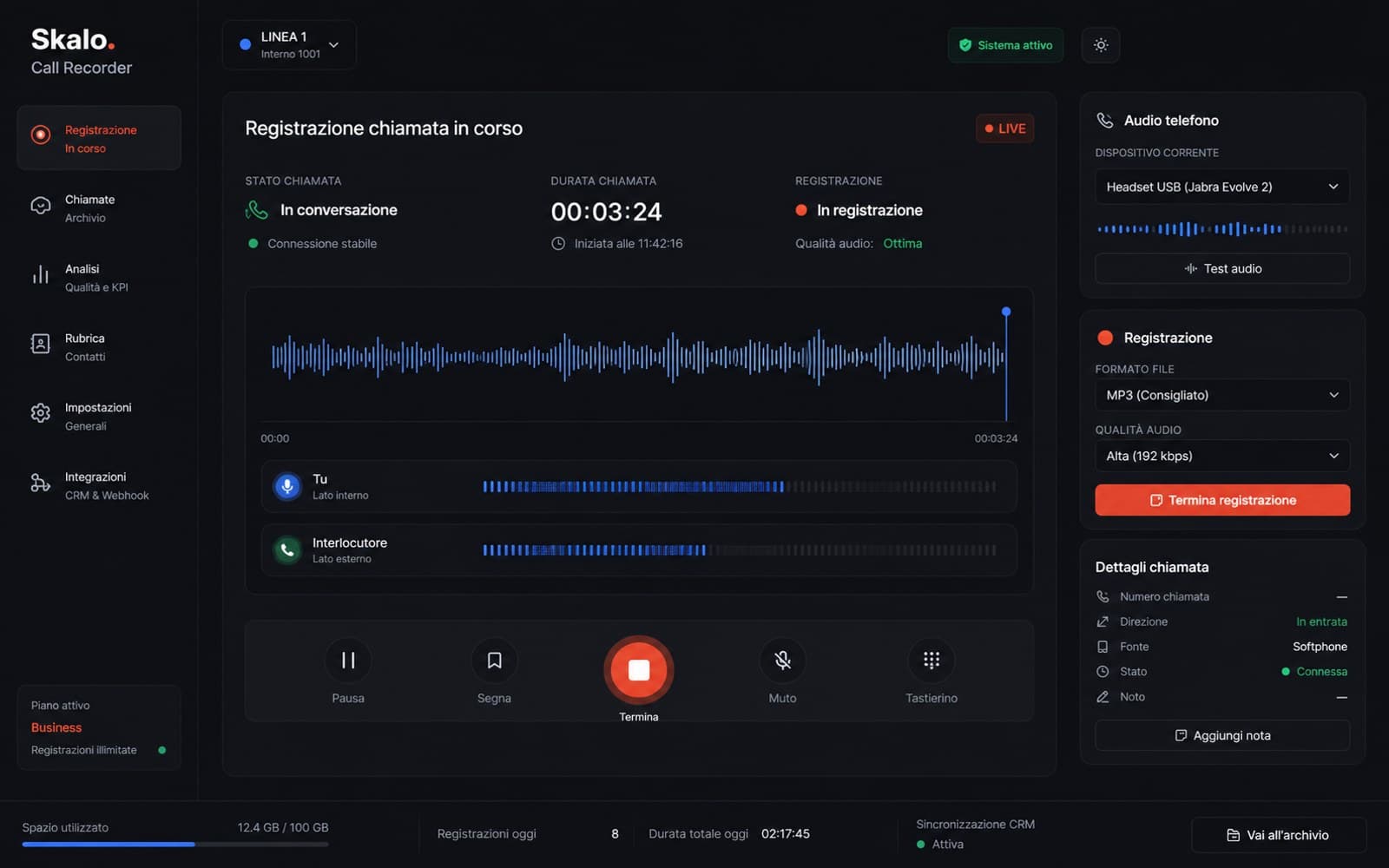 Copertina Call Recorder & Quality Analyzer