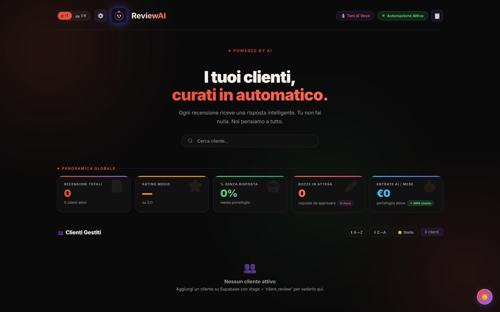 Copertina AI Review Management System