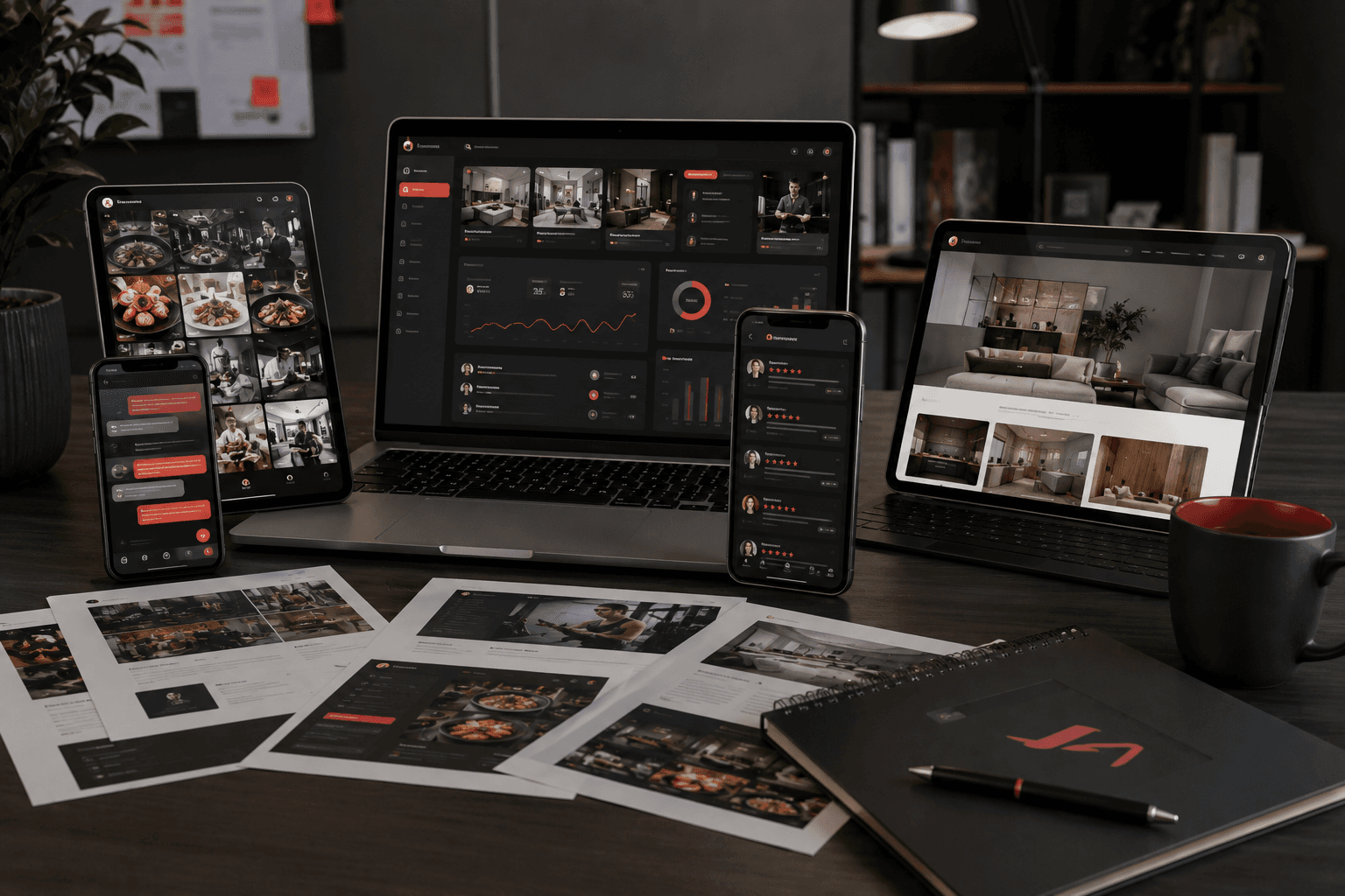 Collage dei progetti digitali, dashboard e siti realizzati da Skalo